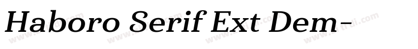 Haboro Serif Ext Dem字体转换